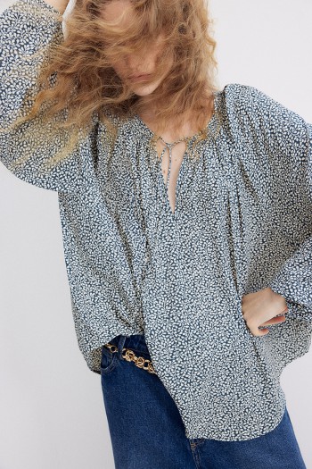 Oversized Crepe Blouse