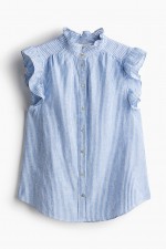 Linen-blend Blouse