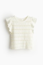 Pointelle-knit Top