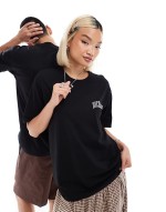aitken left chest logo t-shirt in black and purple