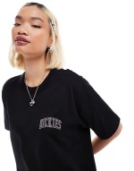 aitken left chest logo t-shirt in black and purple