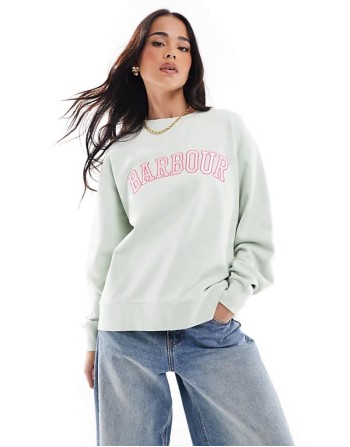 Northumberland crew neck sweatshirt in pale aqua