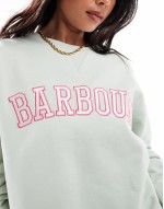 Northumberland crew neck sweatshirt in pale aqua
