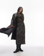 Edana lace long sve t-shirt in black