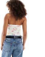 bandeau top in fruit print