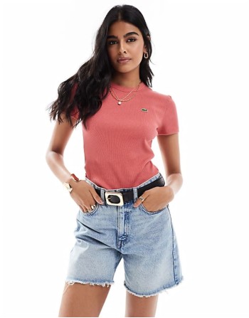 crew neck short sve t-shirt in red