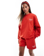 co-ord sartorial sport jersey set in red
