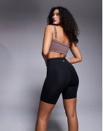 Icon Hourglass 8 inch soft touch legging short in black