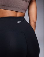 Icon Hourglass 8 inch soft touch legging short in black