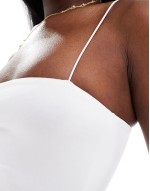 soft touch cami midi dress in white