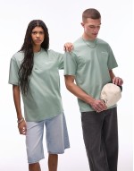 oatfield graphic back print t-shirt in light green