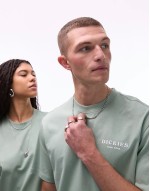 oatfield graphic back print t-shirt in light green
