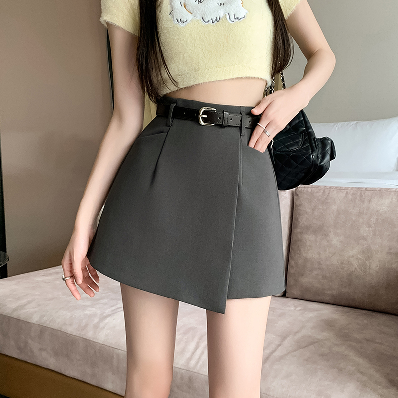 Designer Irregular High Waist A-Line Wide Leg Short Pants for Women 2026 Summer New Style